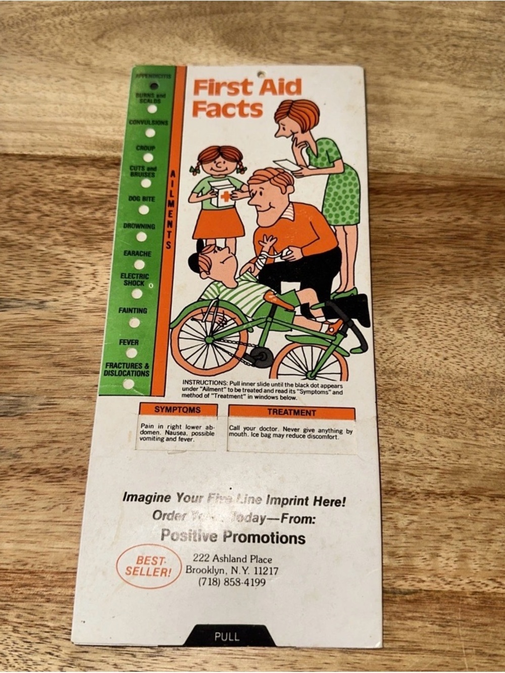 First Aid Facts Flip Card - vintage